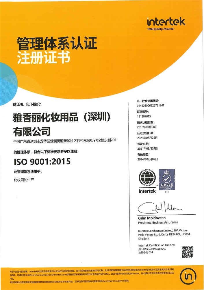 ISO9001：2015 中文